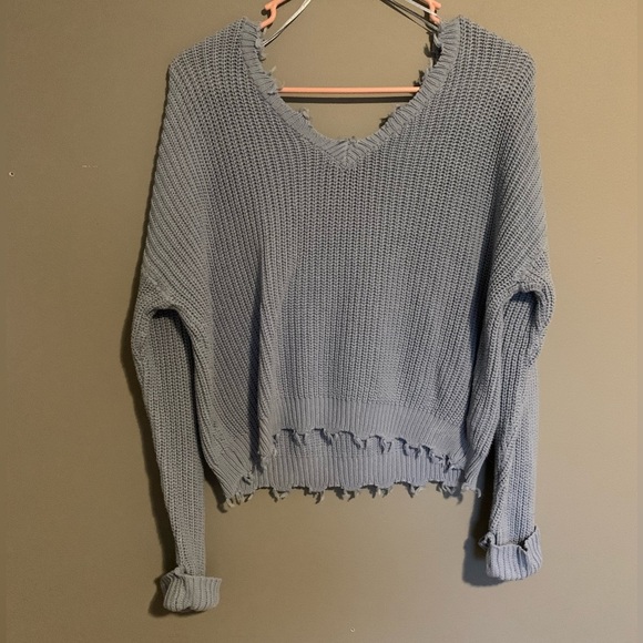Moon & Madison Distressed Sweater - Picture 1 of 3